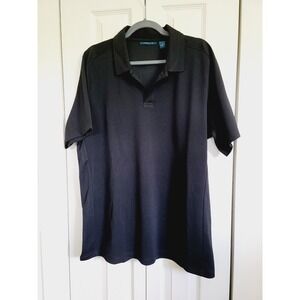 Perry Ellis Men's XL Slub Short Sleeve‎ Polo Shirt Black NWOT
